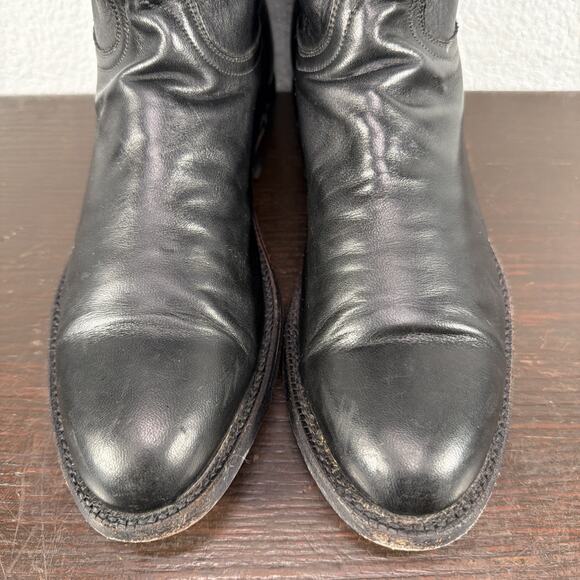 Lucchese Classic Western Goat Leather Black Boots Men’s Size 8 B EUC main image 11